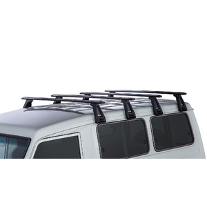 Rhino-Rack JA2791 Vortex RL210 Black 4 Bar Roof Rack for TOYOTA Land Cruiser 78 Series Troop Carrier 2DR 4WD (03/2007-Current)