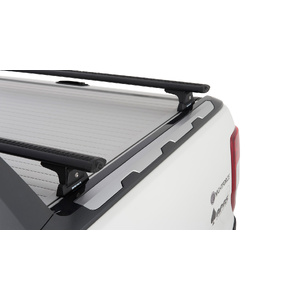 Rhino-Rack JA6218 Vortex RLT600 Black 2 Bar Roof Rack for FORD Ranger Wildtrak PX/PX2/PX3 (Roller Shutter Tracks) 4DR Ute (06/2012-12/2022)