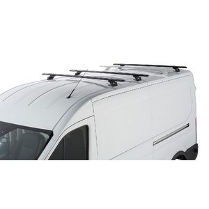 Rhino-Rack JA6337 Vortex RLTP Black 3 Bar Roof Rack for FORD Transit LWB (Mid/High Roof) 2DR Van (01/2014-Current)
