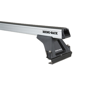 Rhino-Rack JA8028 Heavy Duty RLTF Silver 1 Bar Roof Rack for ISUZU N-Series Stepped Roof 4DR Truck (01/1986-Current)