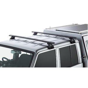 Rhino-Rack JA9217 Vortex RL110 Black 2 Bar Roof Rack for TOYOTA Land Cruiser 79 series 4th Facelift Double Cab 4DR 4WD (01/2023-Current)