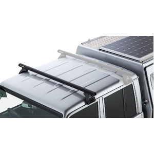 Rhino-Rack JA9221 Heavy Duty RL110 Black 1 Bar Roof Rack for TOYOTA Land Cruiser 79 Series Double Cab 4DR 4WD (01/2007-12/2023)