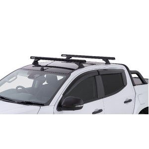 Rhino-Rack JB0870 Heavy Duty RCH Black 2 Bar Roof Rack for MITSUBISHI Triton Gen5 MQ/MR Double Cab 4DR Ute (01/2015-12/2024)