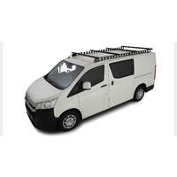 Rhino HD Black 4 Bar System &amp; Backbone for TOYOTA Hiace Gen 6 2dr Van LWB 6/19 On