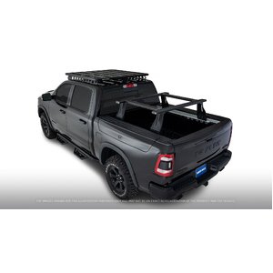 Rhino-Rack JC-01297 Reconn-Deck 2 Bar Ute Tub System &amp; 2 NS Bars for RAM 1500 Gen4 DS (5'7 BED WITH RAMBOX) &amp; Utility Tracks installed Quad Cab 4DR Ut