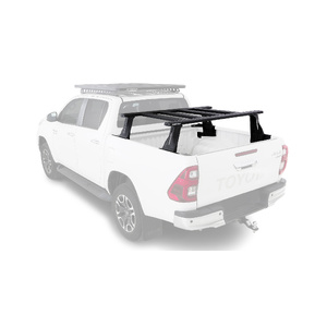 Rhino-Rack JC-01580 Reconn-Deck 2 Bar Ute Tub System &amp; 4 NS Bars for TOYOTA Hilux Gen8 SR5 (A-Deck Tub - Without external hooks) Double Cab 4DR Ute (0