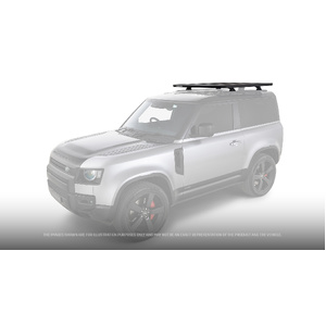 Rhino-Rack JC-01595 Pioneer 6 Platform (1300 x 1240mm) &amp; RCL-RCH legs for LAND ROVER Defender 90 L663 With Factory Track 2DR SUV (01/2021-Current)