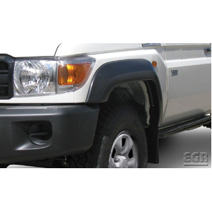 EGR Fender Flares Front Only to suit Toyota Landcruiser 70 Series 2009 - 2022 (Ultra Matte Black Unpainted Smooth)