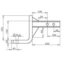 Mister Hitches Ball Mount Heavy Duty 3650Kg 152Mm Drop, 127Mm Rise, 