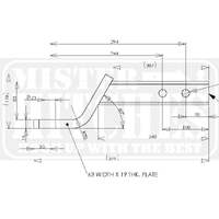 Mister Hitches Ball Mount 83Mm Drop 50Mm Rise Length 244/294Mm