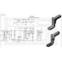 Mister Hitches Ball Mount Adjustable Extra Heavy Duty 4T Suits Ranger Short Shank