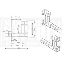 Mister Hitches Dual Hitch Receiver Extension - Solid Shank 3500Kg