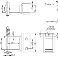 Mister Hitches Multi Hitch Poly Block Car Adapter Use With M.H. Drop Shanks