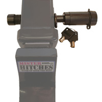 Mister Hitches Locking Hitch Pin With Black Electro Coating + &quot;R&quot; Clip (66-100Mm)