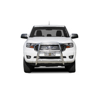 ECB Black Ripple Nudge Bar - Series 2 to suit Ford Ranger PX MKIII 2WD Highrise 09/18 - 04/22