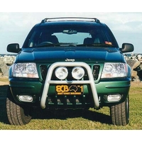 ECB Silver Hammertone Nudge Bar - Series 2 to suit Jeep Grand Cherokee 06/99 - 06/05