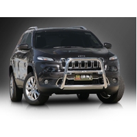 ECB Polished Nudge Bar - Series 2 to suit Jeep Cherokee KL Ex TrailHawk 06/14 - 12/18
