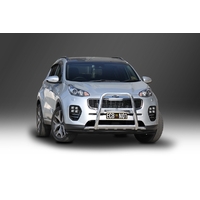 ECB Polished Nudge Bar - Series 2 to suit Kia Sportage 10/17 - 05/18