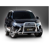 ECB Black Ripple Nudge Bar - Series 2 to suit Mitsubishi Outlander ZK 01/15 - 10/17