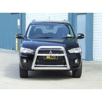 ECB Black Ripple Nudge Bar - Series 2 to suit Mitsubishi Outlander ZH Excludes RX 10/09 - 10/12