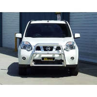 ECB Silver Hammertone Nudge Bar - Series 2 to suit Nissan X-Trail T31 08/10 - 02/14