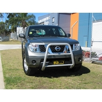 ECB Polished Nudge Bar - Series 2 to suit Nissan Navara D40 RX 12/05 - 03/15