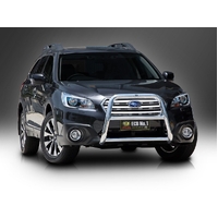 ECB Silver Hammertone Nudge Bar - Series 2 to suit Subaru Outback 12/14 - 11/17