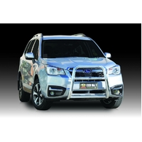 ECB Silver Hammertone Nudge Bar - Series 2 to suit Subaru Forester XT Model 02/13 - 12/15