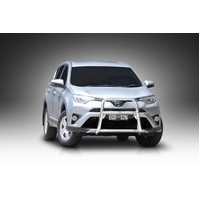 ECB Silver Hammertone Nudge Bar - Series 2 to suit Toyota Rav4 10/15 - 12/18