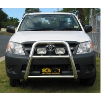 ECB Silver Hammertone Nudge Bar - Series 2 to suit Toyota HiLux 2WD 03/05 - 07/11