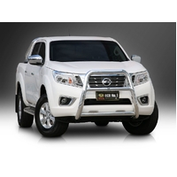 ECB Silver Hammertone Nudge Bar - Series 2 to suit Nissan Navara NP300 04/15 - 11/20
