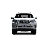 ECB Silver Hammertone Nudge Bar - Series 2 to suit Toyota Prado Kakadu 11/17 - Onwards