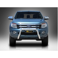 ECB Silver Hammertone Nudge Bar to suit Ford Ranger PX 4WD Highrise 10/11 - 06/15