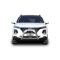 ECB Silver Hammertone Nudge Bar to suit Hyundai Santa-Fe 04/18 - 09/20