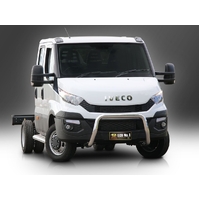 ECB Silver Hammertone Nudge Bar to suit Iveco Daily 50C 02/15 - 01/21