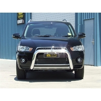 ECB Silver Hammertone Nudge Bar to suit Mitsubishi Outlander ZH Excludes RX 10/09 - 10/12