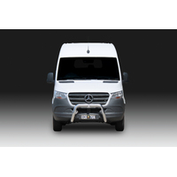 ECB Silver Hammertone Nudge Bar to suit Mercedes-Benz Sprinter RWD/AWD 11/18 - Onwards