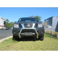 ECB Silver Hammertone Nudge Bar to suit Nissan Navara D40 RX 12/05 - 03/15