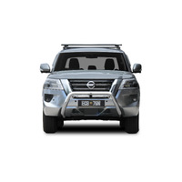 ECB Silver Hammertone Nudge Bar to suit Nissan Patrol Y62 TI 08/19 - Onwards