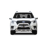 ECB Silver Hammertone Nudge Bar to suit Subaru Forester Inc Hybrid 07/18 - 07/21