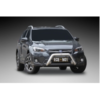 ECB Silver Hammertone Nudge Bar to suit Subaru XV Inc Hybrid 05/17 - 09/20