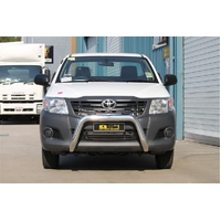ECB Silver Hammertone Nudge Bar to suit Toyota HiLux 2WD 09/11 - 06/15