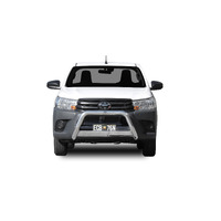 ECB Silver Hammertone Nudge Bar to suit Toyota HiLux SR Narrow Cab 05/19 - 07/20