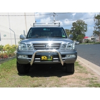 ECB Silver Hammertone Nudge Bar to suit LExus LX470 04/98 - 12/07