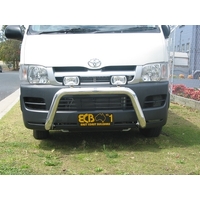 ECB Textura Black Nudge Bar to suit Toyota HiAce MWB 03/05 - 02/14