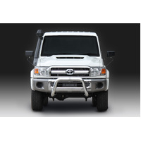 ECB Silver Hammertone Nudge Bar to suit Toyota LandCruiser 79 Series Single Cab 11/16 - Onwards