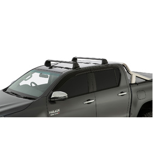 Rhino-Rack RV0657B Vortex ROC25 Flush Black 2 Bar Roof Rack for TOYOTA Hilux Gen 8 Double Cab 4DR Ute (10/2015-12/2025)