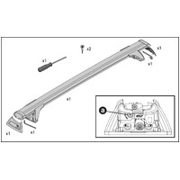 Prorack Aero Through Bars Half Set 149cm (Silver)