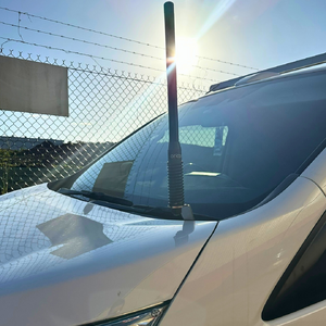 Scrub King Bonnet Hinge UHF Antenna Bracket to suit Toyota Hiace 2019 - 2025 (Matte Black)