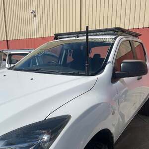 Scrub King Bonnet Hinge Ditch Light Bracket to suit Mazda BT-50 2012 - 2020 (Matte Black)